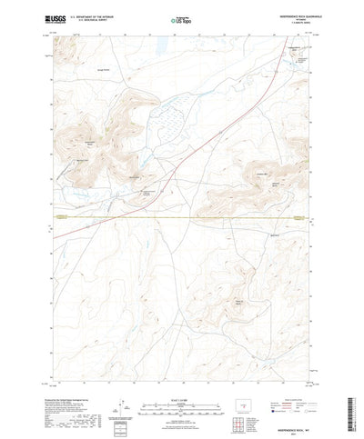 United States Geological Survey Independence Rock, WY (2021, 24000-Scale) digital map