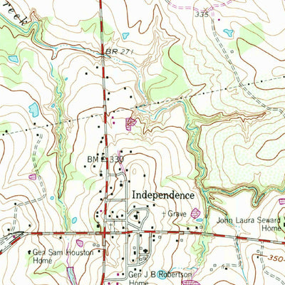 United States Geological Survey Independence, TX (1959, 24000-Scale) digital map