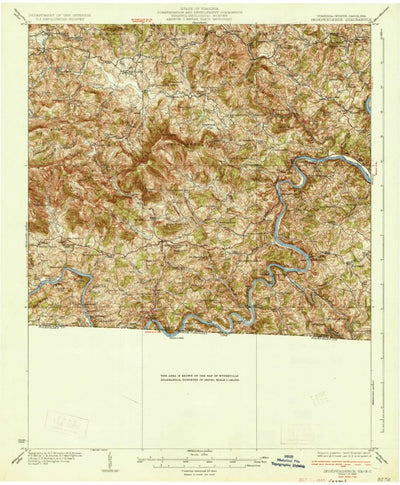 United States Geological Survey Independence, VA-NC (1933, 62500-Scale) digital map