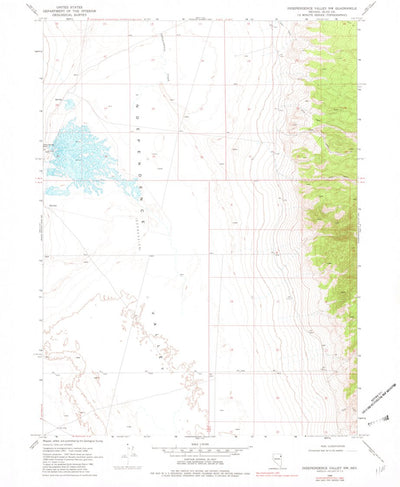 United States Geological Survey Independence Valley NW, NV (1968, 24000-Scale) digital map
