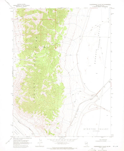 United States Geological Survey Independence Valley SE, NV (1968, 24000-Scale) digital map