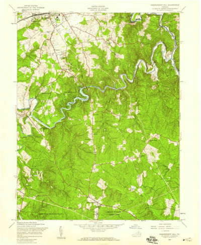 United States Geological Survey Independent Hill, VA (1956, 24000-Scale) digital map