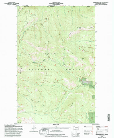 United States Geological Survey Independent Mountain, WA (1992, 24000-Scale) digital map