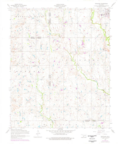 United States Geological Survey Indiahoma, OK (1956, 24000-Scale) digital map