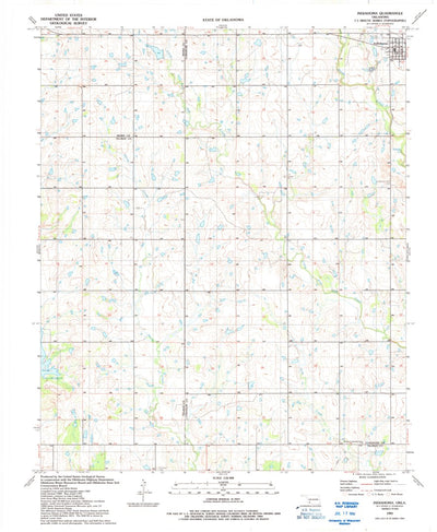 United States Geological Survey Indiahoma, OK (1991, 24000-Scale) digital map