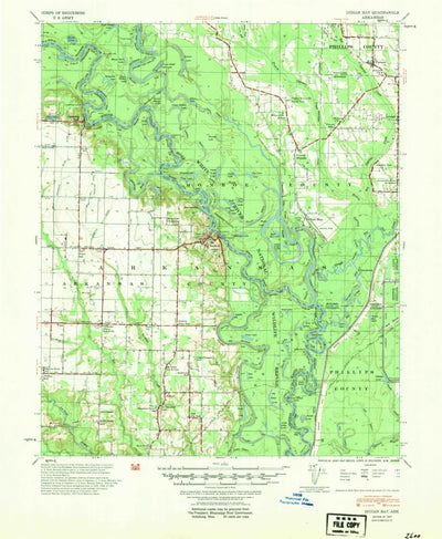 United States Geological Survey Indian Bay, AR (1954, 62500-Scale) digital map