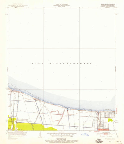 United States Geological Survey Indian Beach, LA (1952, 24000-Scale) digital map