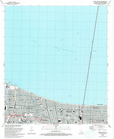United States Geological Survey Indian Beach, LA (1992, 24000-Scale) digital map