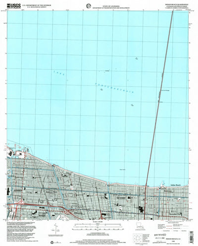 United States Geological Survey Indian Beach, LA (1998, 24000-Scale) digital map
