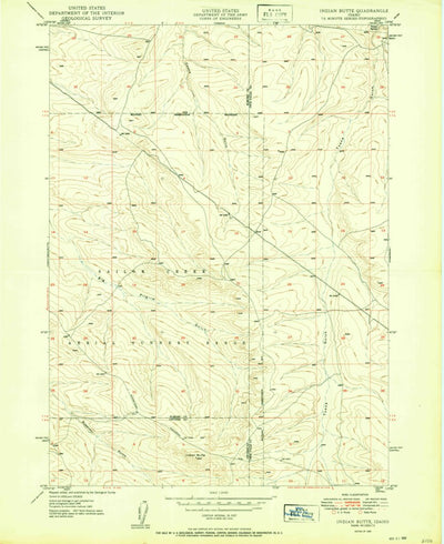 United States Geological Survey Indian Butte, ID (1950, 24000-Scale) digital map