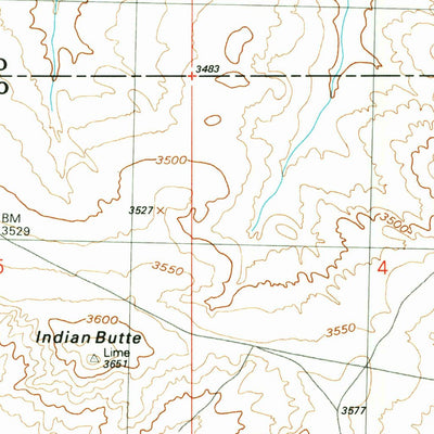 United States Geological Survey Indian Butte, ID (1992, 24000-Scale) digital map