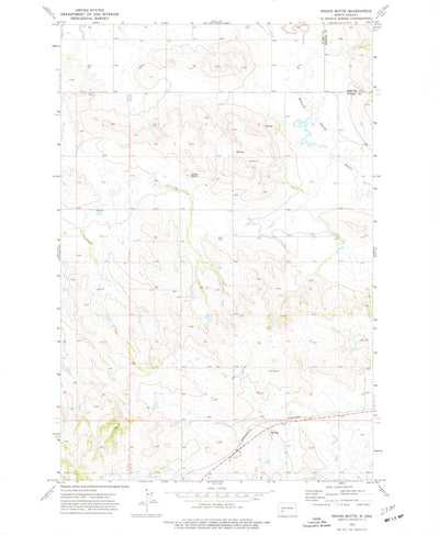 United States Geological Survey Indian Butte, ND (1973, 24000-Scale) digital map