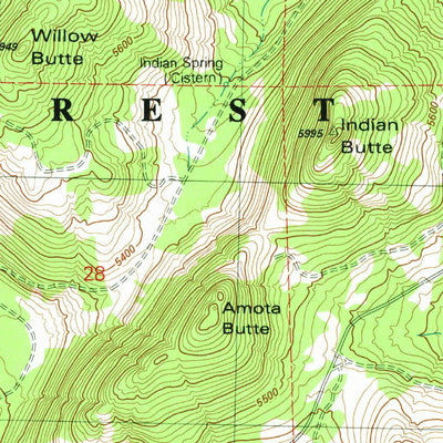 United States Geological Survey Indian Butte, OR (1982, 24000-Scale) digital map