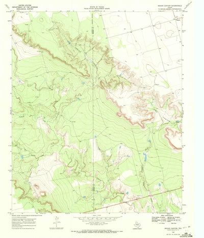 United States Geological Survey Indian Canyon, TX (1969, 24000-Scale) digital map