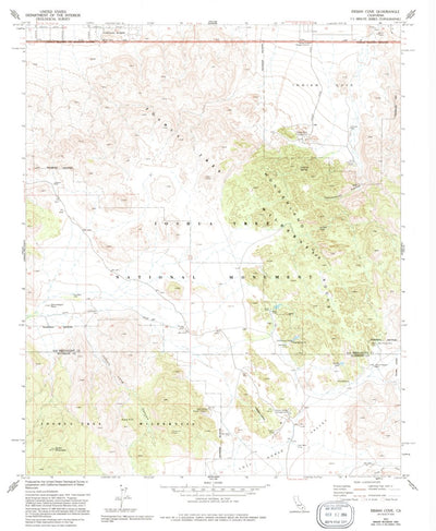 United States Geological Survey Indian Cove, CA (1972, 24000-Scale) digital map