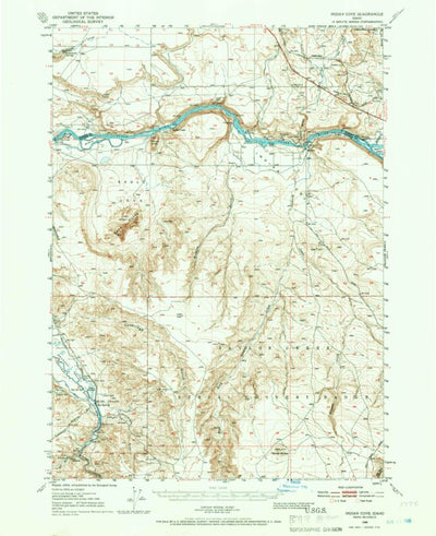United States Geological Survey Indian Cove, ID (1948, 62500-Scale) digital map