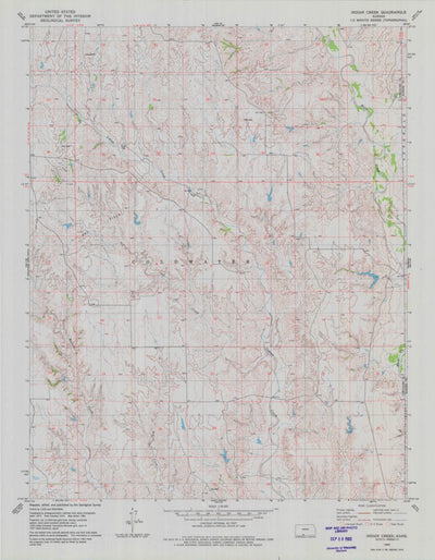 United States Geological Survey Indian Creek, KS (1980, 24000-Scale) digital map