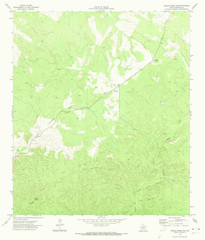 United States Geological Survey Indian Creek NE, TX (1971, 24000-Scale) digital map