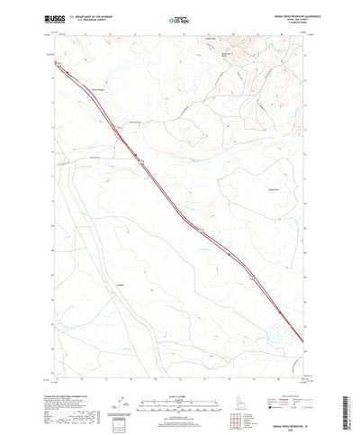 United States Geological Survey Indian Creek Reservoir, ID (2020, 24000-Scale) digital map