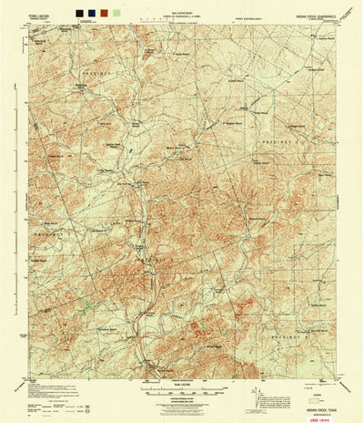 United States Geological Survey Indian Creek, TX (1944, 62500-Scale) digital map