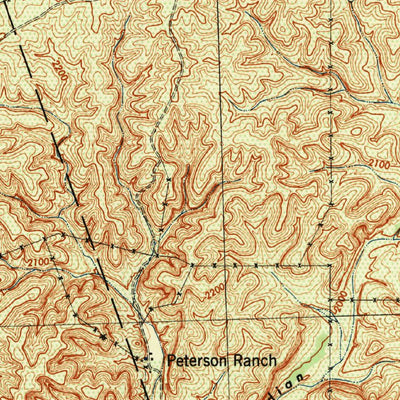 United States Geological Survey Indian Creek, TX (1944, 62500-Scale) digital map