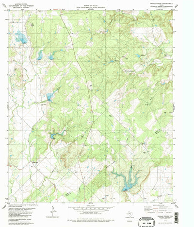 United States Geological Survey Indian Creek, TX (1979, 24000-Scale) digital map