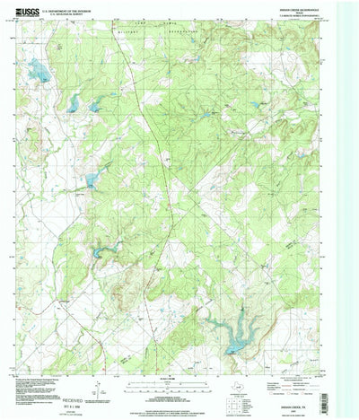 United States Geological Survey Indian Creek, TX (1997, 24000-Scale) digital map