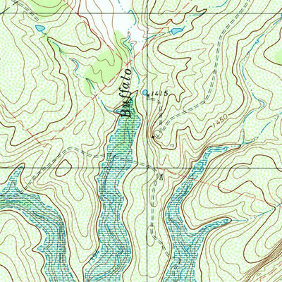 United States Geological Survey Indian Creek, TX (1997, 24000-Scale) digital map
