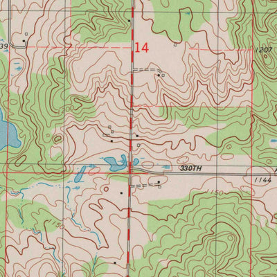 United States Geological Survey Indian Creek, WI (1982, 24000-Scale) digital map
