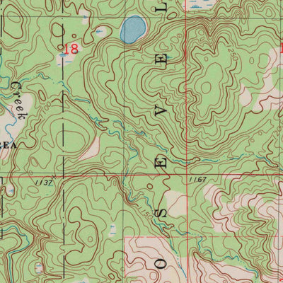 United States Geological Survey Indian Creek, WI (1982, 24000-Scale) digital map