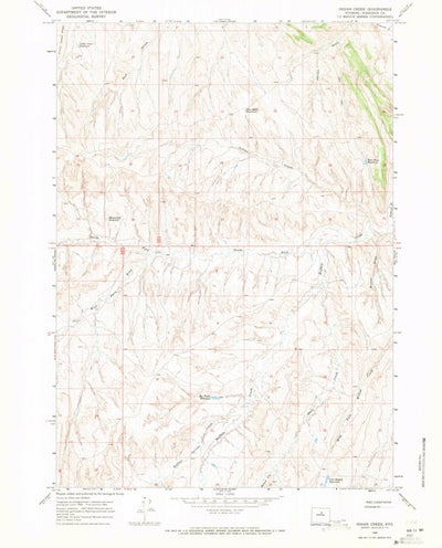 United States Geological Survey Indian Creek, WY (1966, 24000-Scale) digital map