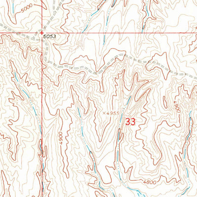 United States Geological Survey Indian Creek, WY (1966, 24000-Scale) digital map