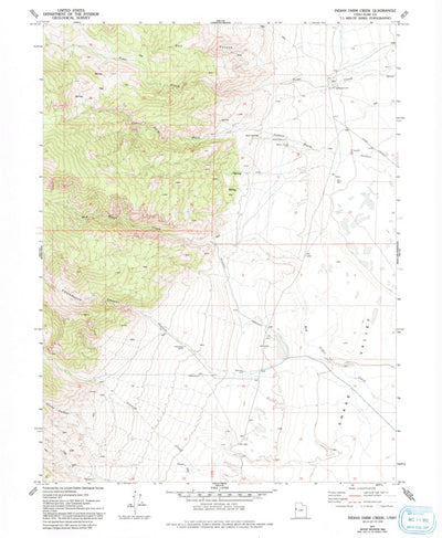 United States Geological Survey Indian Farm Creek, UT (1972, 24000-Scale) digital map