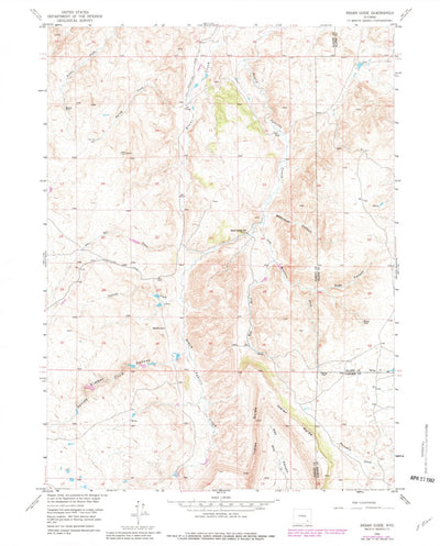 United States Geological Survey Indian Guide, WY (1955, 24000-Scale) digital map