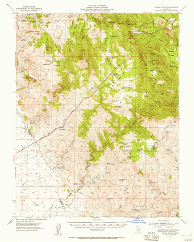 United States Geological Survey Indian Gulch, CA (1954, 62500-Scale) digital map