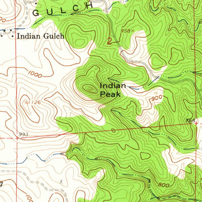 United States Geological Survey Indian Gulch, CA (1962, 24000-Scale) digital map