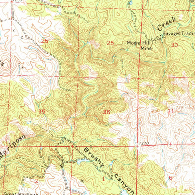 United States Geological Survey Indian Gulch, CA (1962, 62500-Scale) digital map