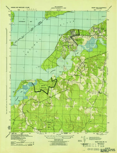 United States Geological Survey Indian Head, MD-VA (1944, 31680-Scale) digital map