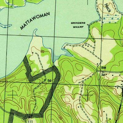 United States Geological Survey Indian Head, MD-VA (1944, 31680-Scale) digital map