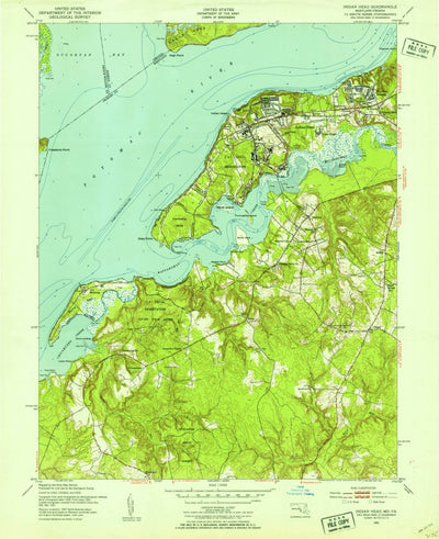 United States Geological Survey Indian Head, MD-VA (1951, 24000-Scale) digital map