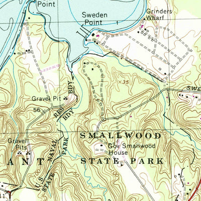 United States Geological Survey Indian Head, MD-VA (1966, 24000-Scale) digital map