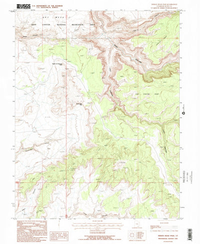 United States Geological Survey Indian Head Pass, UT (1987, 24000-Scale) digital map
