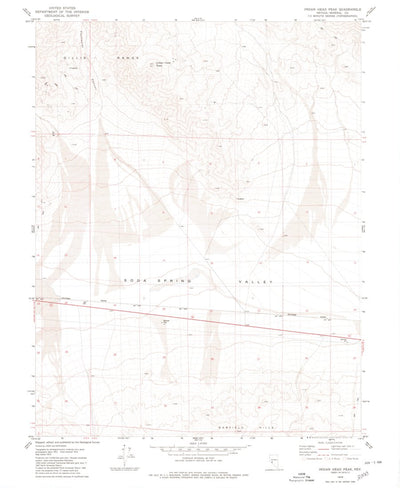 United States Geological Survey Indian Head Peak, NV (1979, 24000-Scale) digital map