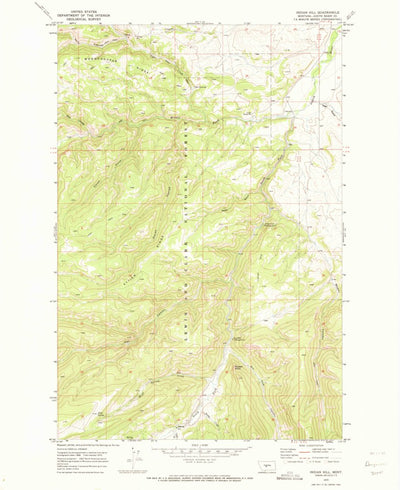 United States Geological Survey Indian Hill, MT (1970, 24000-Scale) digital map