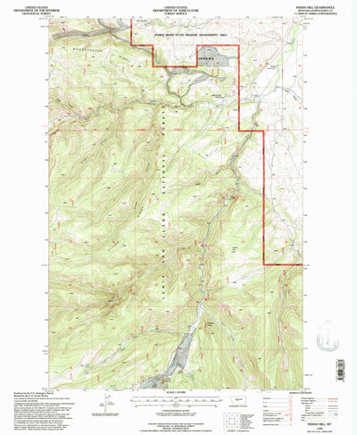 United States Geological Survey Indian Hill, MT (1995, 24000-Scale) digital map