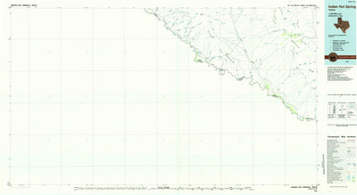 United States Geological Survey Indian Hot Springs, TX (1984, 100000-Scale) digital map