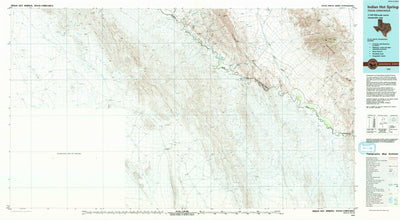 United States Geological Survey Indian Hot Springs, TX (1993, 100000-Scale) digital map