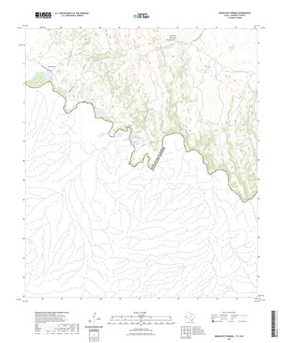 United States Geological Survey Indian Hot Springs, TX (2023, 24000-Scale) digital map