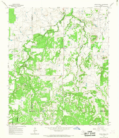 United States Geological Survey Indian Knoll, TX (1965, 24000-Scale) digital map