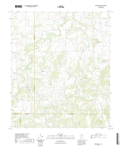 United States Geological Survey Indian Knoll, TX (2022, 24000-Scale) digital map